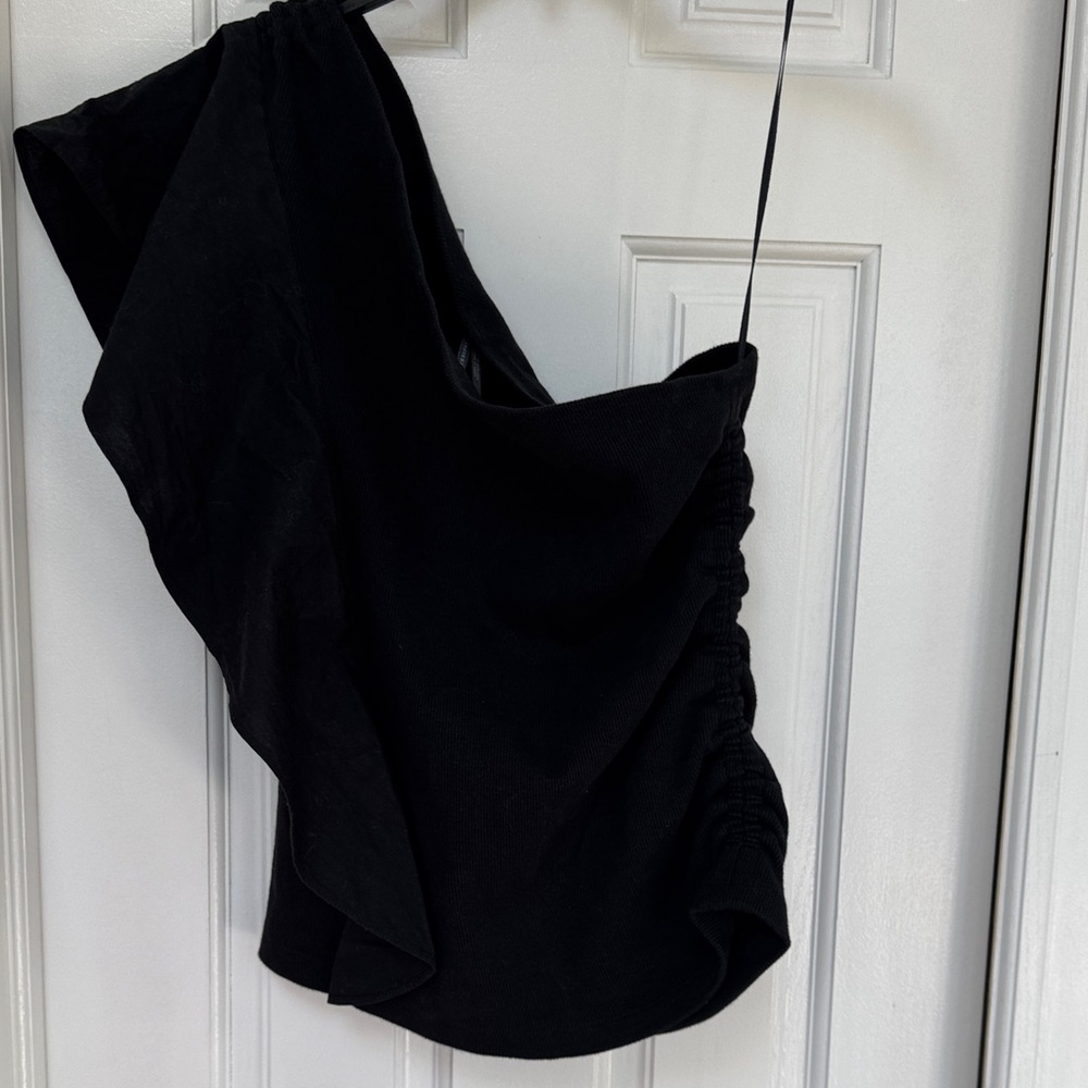 Elegant Black One-Shoulder Top